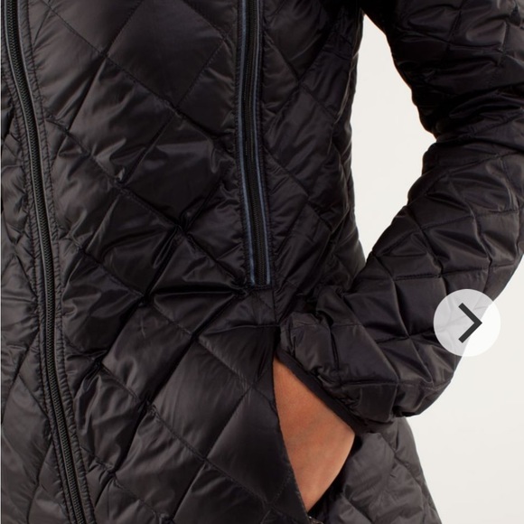 Lululemon Run:Turn Around Goose Down Puffer Jacket Black Grey Size S - Picture 5 of 16